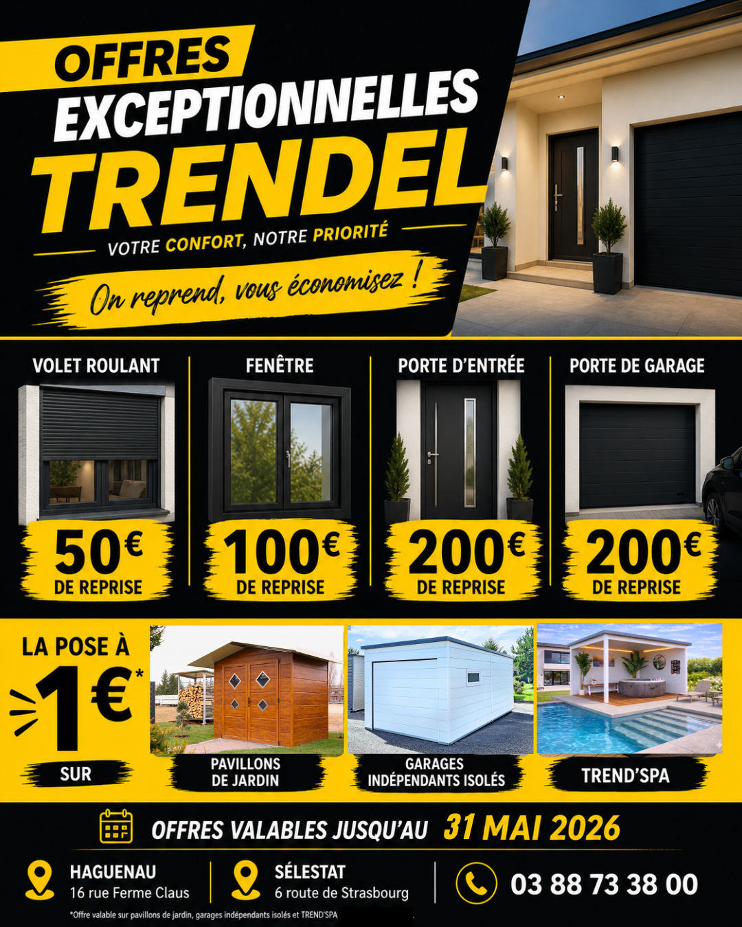 Offres reprises Trendel jusqu'au 31 mai 2026 Alsace