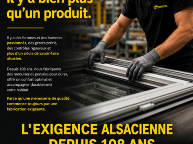 Fabrication d'une menuiserie Trendel dans les ateliers en Alsace