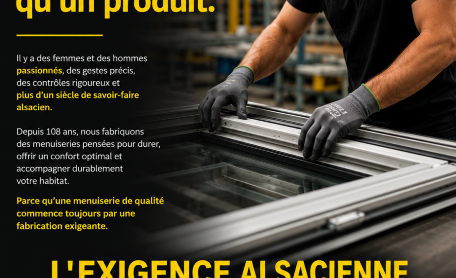 Fabrication d'une menuiserie Trendel dans les ateliers en Alsace