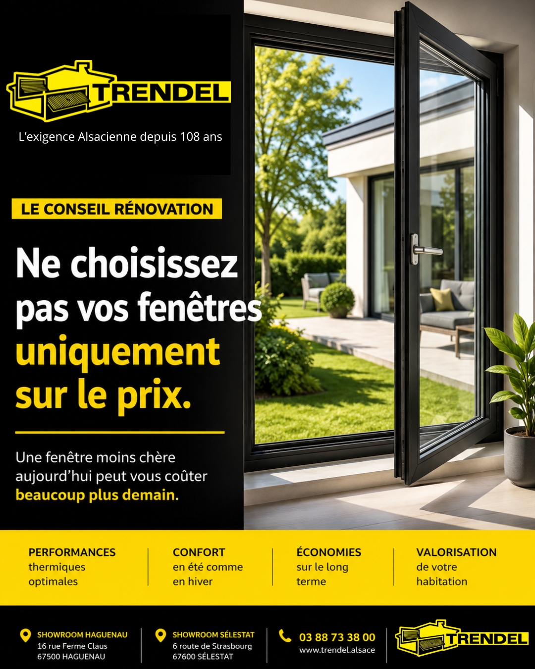 Conseil rénovation Trendel : pourquoi ne pas choisir ses fenêtres uniquement en fonction du prix
