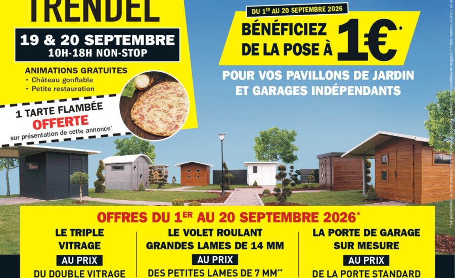 Expo TRENDEL Haguenau et Sélestat les 19 et 20 septembre 2026