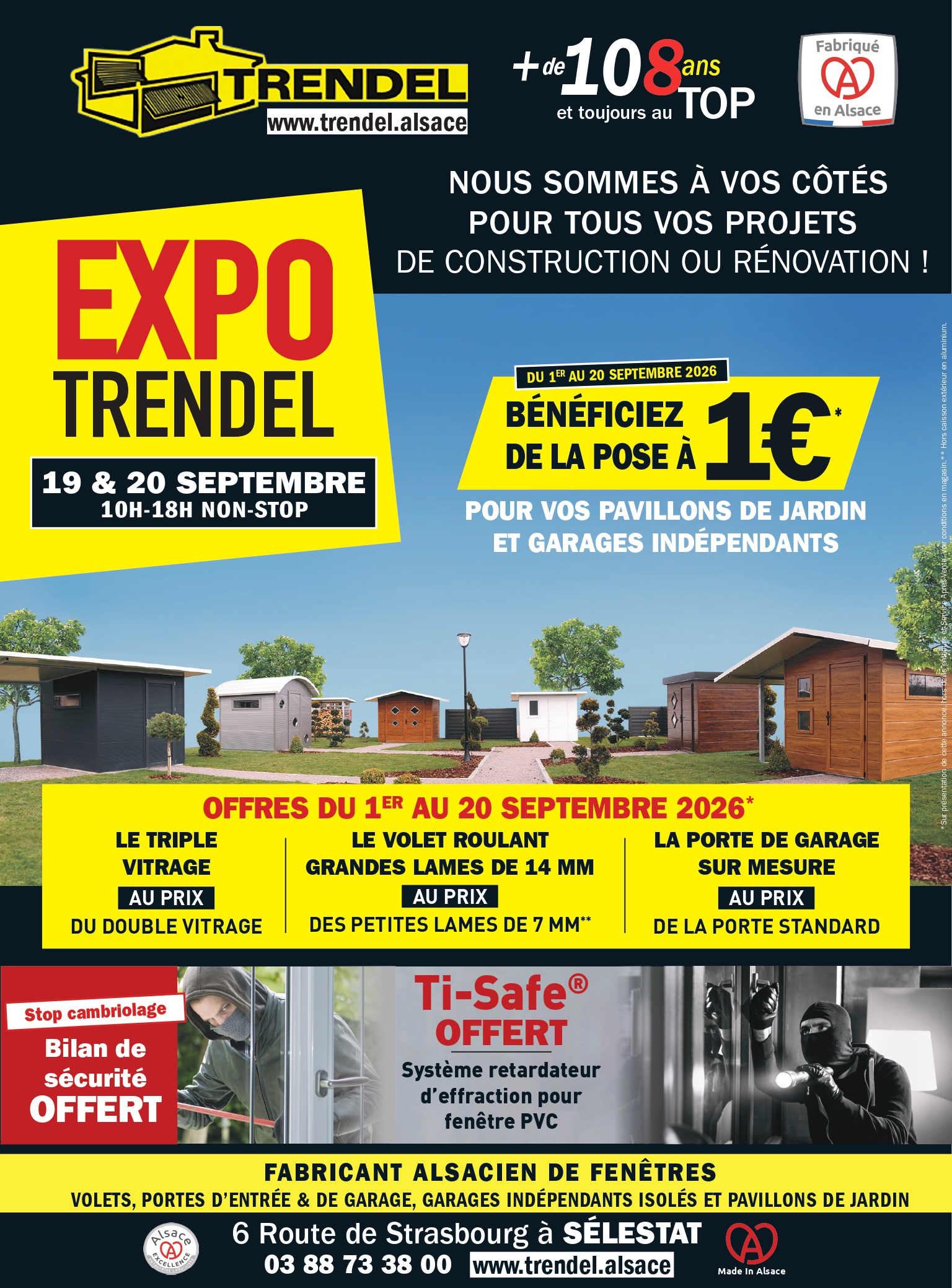 Expo TRENDEL Haguenau et Sélestat les 19 et 20 septembre 2026