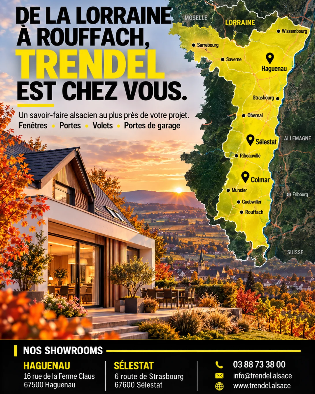 TRENDEL fenêtres, portes et volets à Colmar et dans le Haut-Rhin