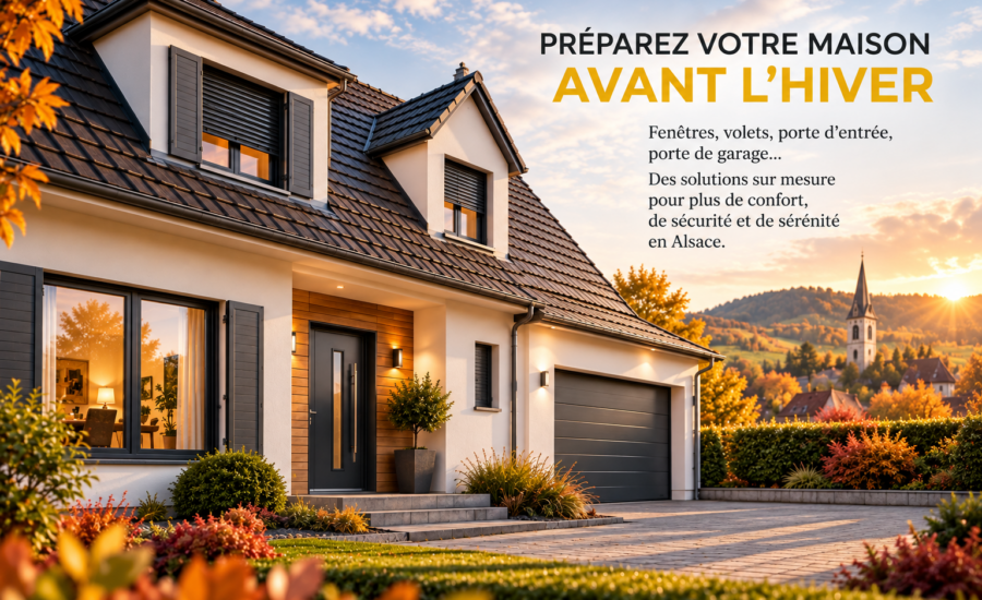 Travaux maison avant hiver avec fenêtres, volets et porte TRENDEL en Alsace